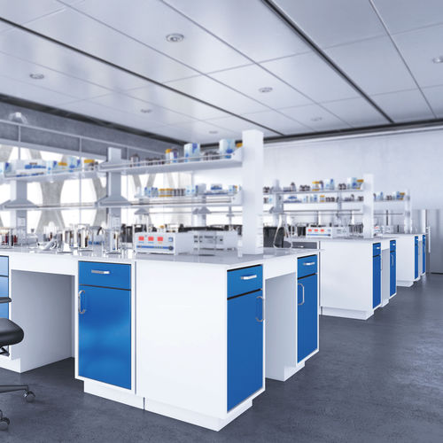 Tavolo da lavoro contemporaneo - DEBO-LABENCH-05 - DEBO - in HPL / con supporto in laminato / rettangolare