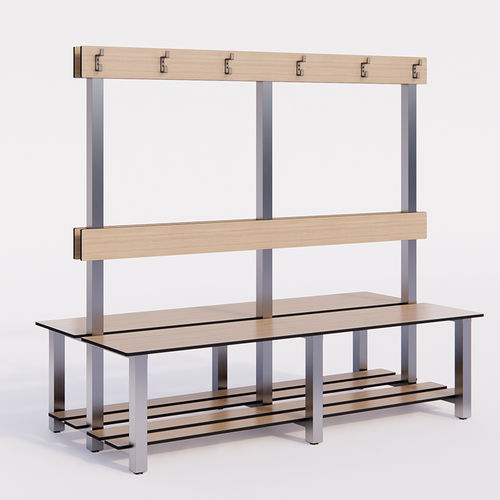 Panca per spogliatoio classica - DEBO - in alluminio / in HPL / in laminato