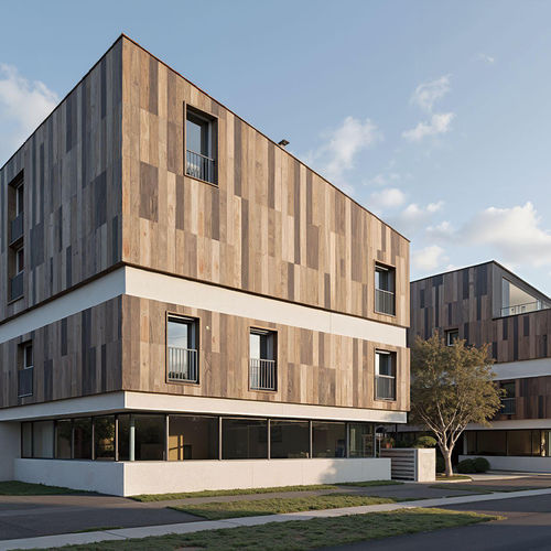 Rivestimento di facciata a doghe - HUWAI-HPL Siding - DEBO - in HPL / verticale / orizzontale