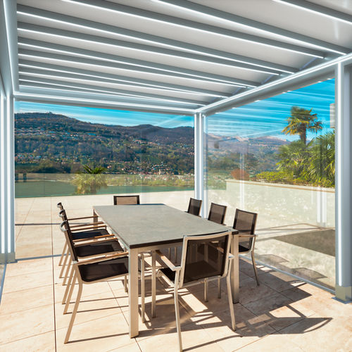 Tenda avvolgibile a rullo - FLEXZIP - Toscana Global - in tela / a rete / in acciaio inossidabile
