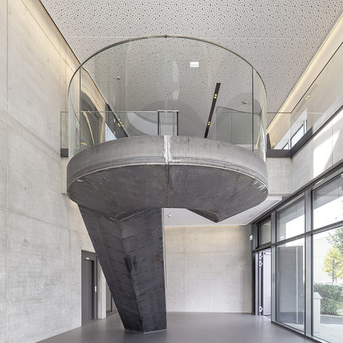 Scala a U - Hannes Huber GmbH - con gradini in vetro / con gradini in metallo / con struttura in acciaio inossidabile
