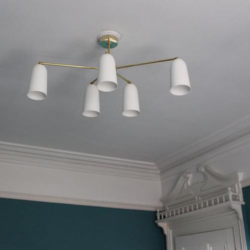 Lampadario contemporaneo - PLEX - Lyngard - in ottone / in bronzo / in nichel