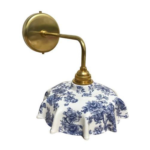 Applique vintage - CAMPBELL - Lyngard - da interno / in ottone / in bronzo
