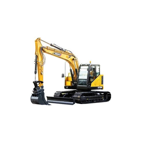 Escavatore midi - SY155U(T4f) - SANY GROUP - gommato / ergonomico / per cantiere