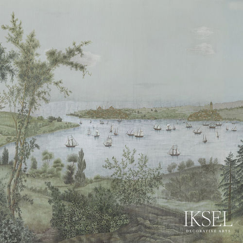 Carta da parati contemporanea - SC136 Romantic Bosphorus - Iksel Decorative Arts - in fibra di vetro / in vinile / con motivi naturali