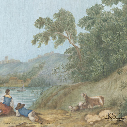 Carta da parati classica - SC113 Pillement's Italy - Iksel Decorative Arts - in fibra di vetro / in vinile / con motivi naturali