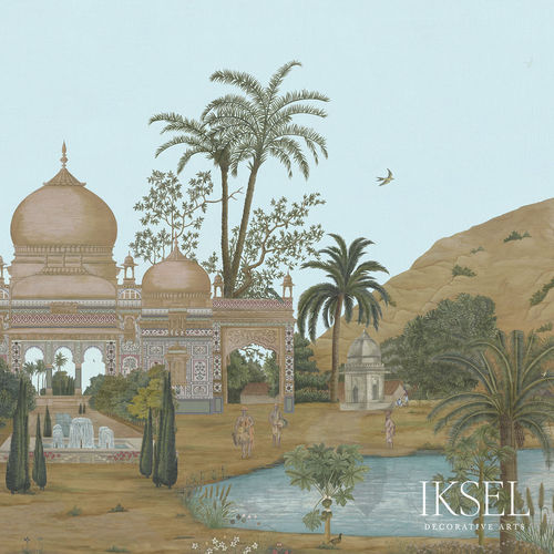 Carta da parati contemporanea - SC119 Hindustan - Iksel Decorative Arts - in fibra di vetro / in vinile / con motivi naturali