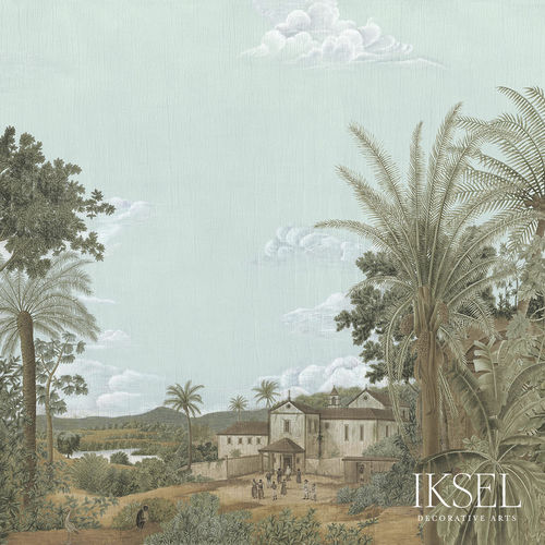 Carta da parati contemporanea - SC118 Brazil - Iksel Decorative Arts - in fibra di vetro / in vinile / con motivi naturali