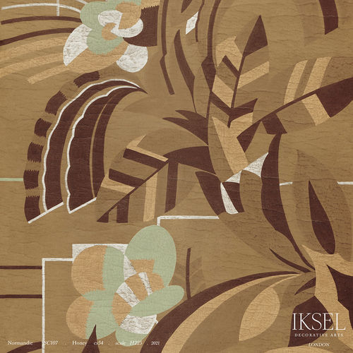 Carta da parati contemporanea - SC107 Normandie - Iksel Decorative Arts - in vinile / con motivi naturali / con motivi floreali