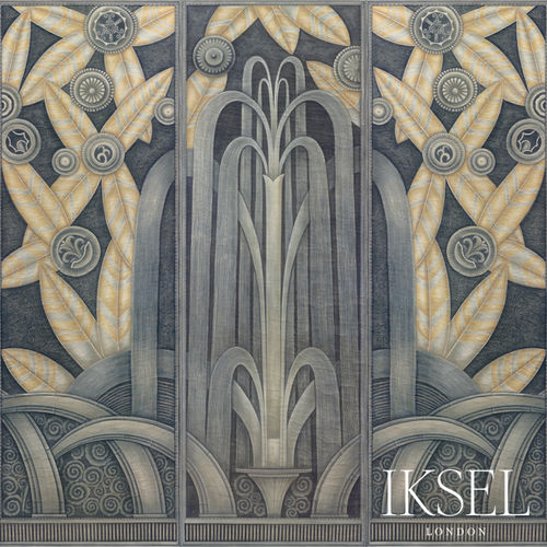 Carta da parati contemporanea - MU111 Art Deco Fountain Original - Iksel Decorative Arts - con motivi naturali / con motivi floreali / con motivi geometrici