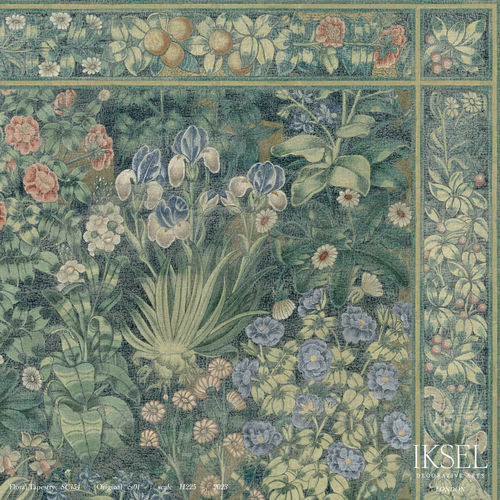 Carta da parati contemporanea - SC154 Floral Tapestry - Iksel Decorative Arts - in fibra di vetro / in vinile / con motivi naturali