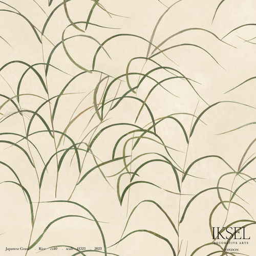 Carta da parati contemporanea - SC156 Japanese Grass - Iksel Decorative Arts - in vinile / in fibra di vetro / con motivi naturali
