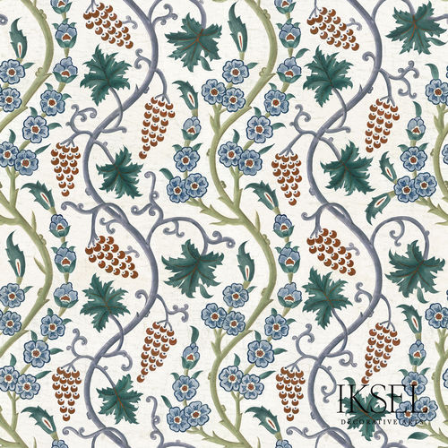 Carta da parati contemporanea - IZNIK SERAGLIO RW105 - Iksel Decorative Arts - in fibra di vetro / in vinile / con motivi naturali