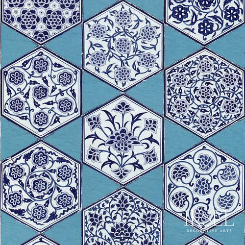 Carta da parati contemporanea - RW114 Iznik Star Tiles - Iksel Decorative Arts - in fibra di vetro / in vinile / con motivi geometrici