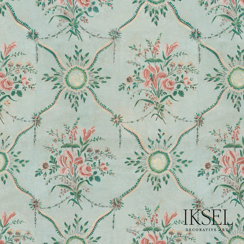 Carta da parati contemporanea - RW414 Louis XVI Bouquet - Iksel Decorative Arts - in fibra di vetro / in vinile / con motivi naturali