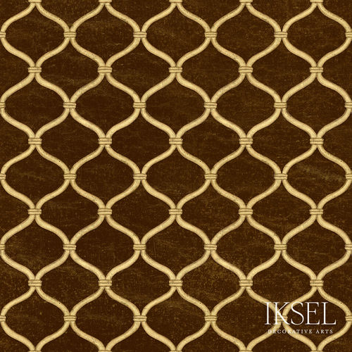 Carta da parati contemporanea - RW321 Jali Eka - Iksel Decorative Arts - in fibra di vetro / in vinile / con motivi geometrici