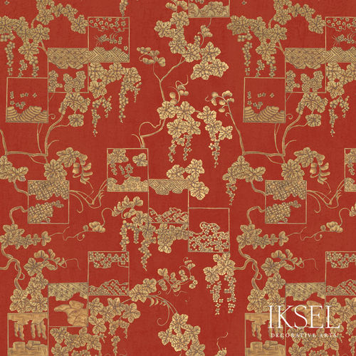 Carta da parati in stile Art Decó - RW603 Japanese Hokkaido - Iksel Decorative Arts - in tessuto non tessuto / in fibra di vetro / in vinile