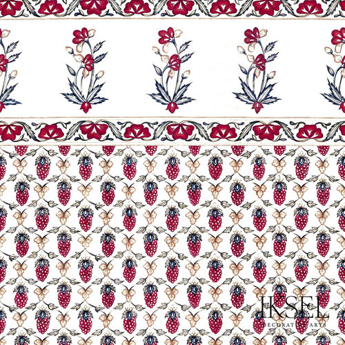 Carta da parati contemporanea - RW307 Mogul Berry P. - Iksel Decorative Arts - in fibra di vetro / in vinile / con motivi naturali