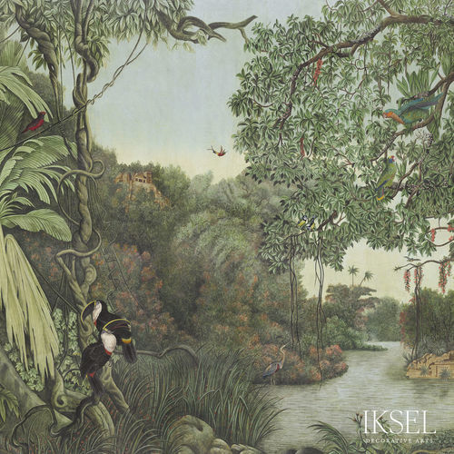 Carta da parati contemporanea - SC161 Amazonia - Iksel Decorative Arts - in fibra di vetro / in vinile / con motivi naturali