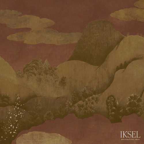 Carta da parati contemporanea - SC165 Moody Mountains - Iksel Decorative Arts - in fibra di vetro / in vinile / con motivi naturali