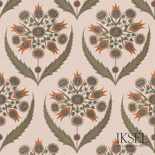 Carta da parati contemporanea - RW538 Calligraphy Flower - Iksel Decorative Arts - in fibra di vetro / in vinile / con motivi naturali
