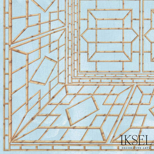 Carta da parati contemporanea - CE202 Bamboo Ceiling - Iksel Decorative Arts - in fibra di vetro / in vinile / con motivi naturali