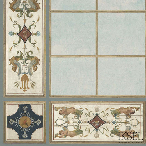 Carta da parati contemporanea - CE127 Directoire Ceiling II - Iksel Decorative Arts - in fibra di vetro / in vinile / panoramica
