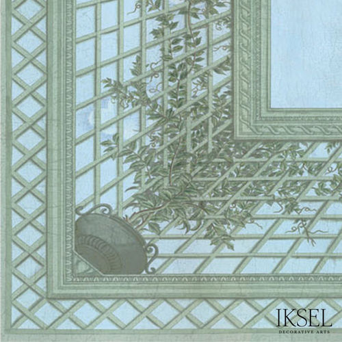 Carta da parati contemporanea - CE213 Trellis Ceiling - Iksel Decorative Arts - in fibra di vetro / in vinile / con motivi naturali