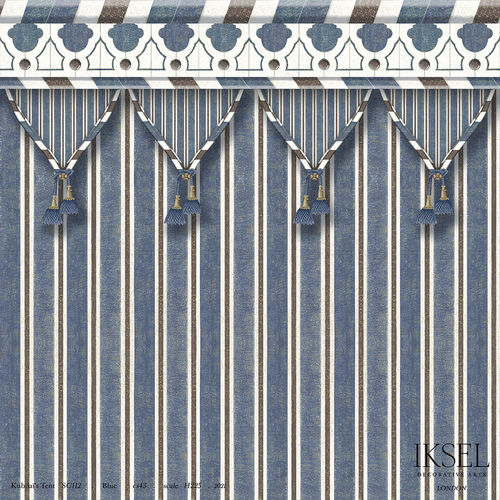 Carta da parati contemporanea - SC112 Kubilaï's Tent - Iksel Decorative Arts - in vinile / panoramica / con motivi geometrici