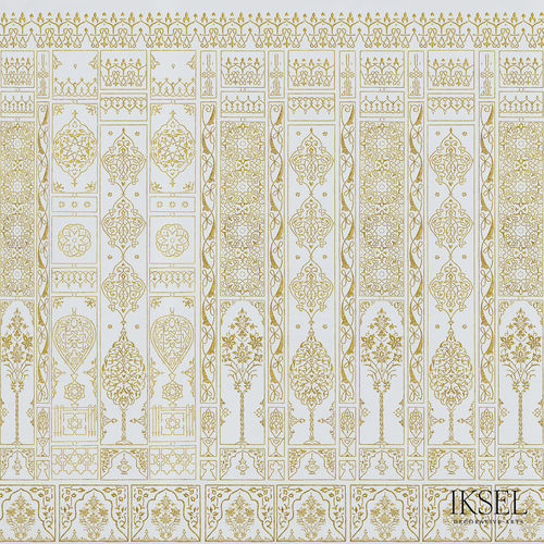 Carta da parati contemporanea - AR251 Arabica - Iksel Decorative Arts - in vinile / in fibra di vetro / con motivi geometrici