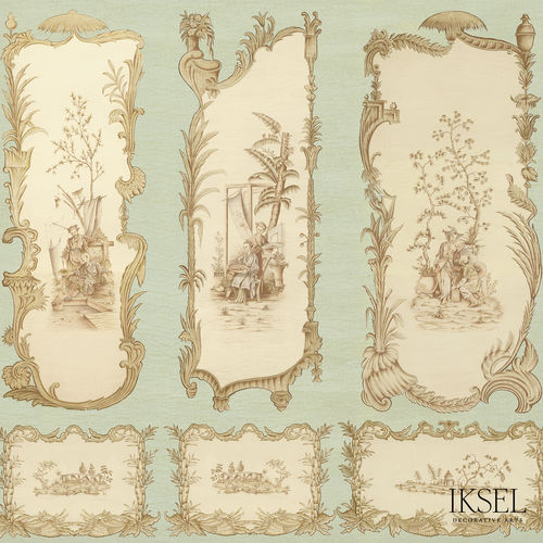 Carta da parati contemporanea - AR655 Chinoiserie - Iksel Decorative Arts - in vinile / in fibra di vetro / con motivi naturali