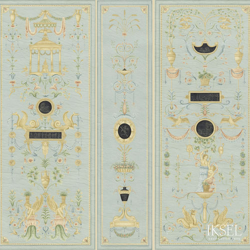 Carta da parati contemporanea - AR404 Directoire I - Iksel Decorative Arts - in vinile / in fibra di vetro / a fiori