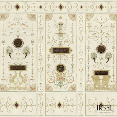 Carta da parati contemporanea - AR405 Directoire II - Iksel Decorative Arts - in vinile / in fibra di vetro / con motivi naturali