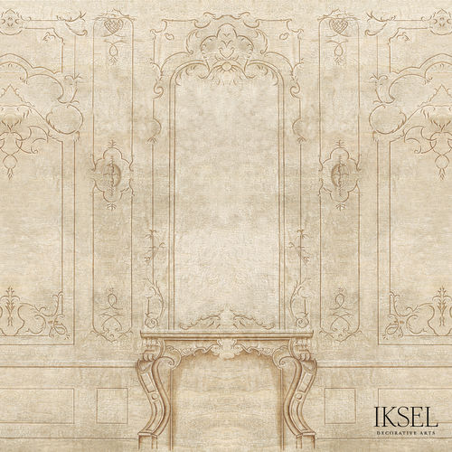 Carta da parati contemporanea - AR401 Louis XV Boiserie - Iksel Decorative Arts - in vinile / in fibra di vetro / con motivi geometrici