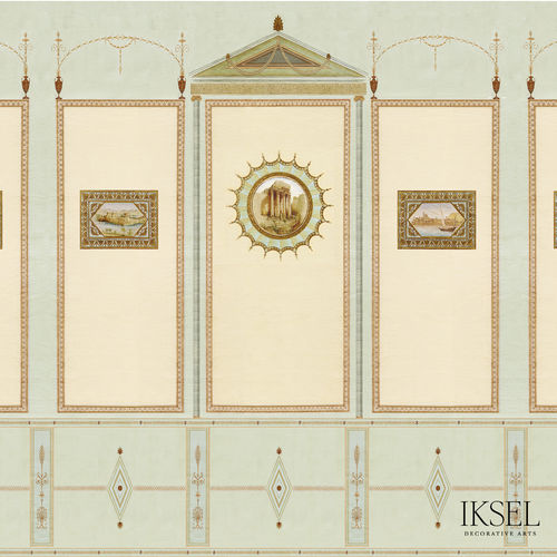 Carta da parati contemporanea - AR407 Neo Classical - Iksel Decorative Arts - in vinile / in fibra di vetro / con motivi naturali