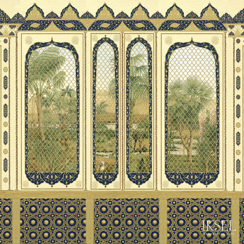 Carta da parati contemporanea - AR253 Sheherazade - Iksel Decorative Arts - in vinile / in fibra di vetro / con motivi naturali