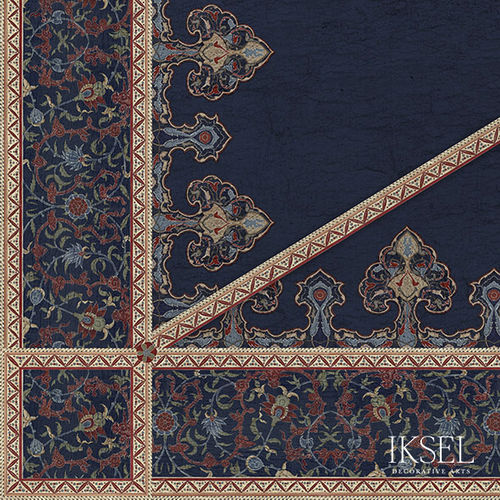 Carta da parati contemporanea - CE164T Aleppo Blue Tented Ceiling - Iksel Decorative Arts - in vinile / in fibra di vetro / a fiori