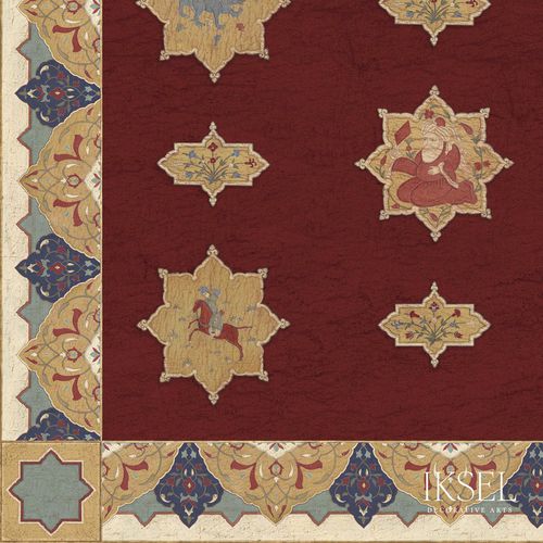Carta da parati contemporanea - CE163F Aleppo Red Flat Ceiling - Iksel Decorative Arts - in vinile / in fibra di vetro / con motivi naturali