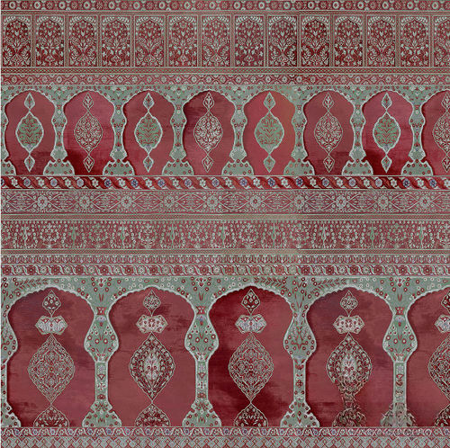 Carta da parati contemporanea - SC130 Ottoman Tent Mehmet - Iksel Decorative Arts - in vinile / in fibra di vetro / con motivi geometrici