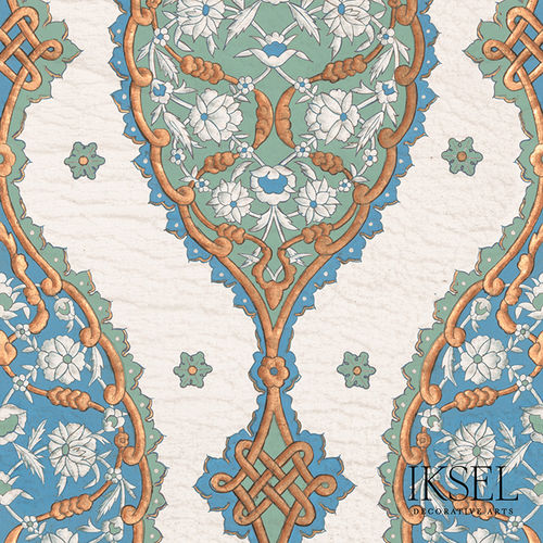 Carta da parati contemporanea - RW202 Topkapi  - Iksel Decorative Arts - in vinile / in fibra di vetro / a fiori
