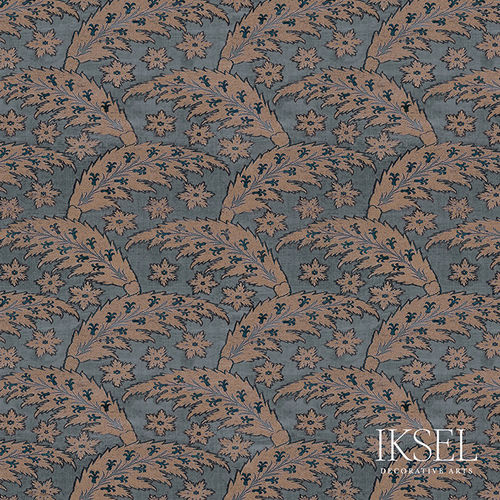 Carta da parati contemporanea - RW917 Saz Leaves - Iksel Decorative Arts - in vinile / in fibra di vetro / con motivi naturali