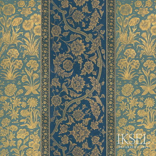 Carta da parati contemporanea - RW922 Nur Jahan Stripe - Iksel Decorative Arts - in vinile / in fibra di vetro / con motivi naturali
