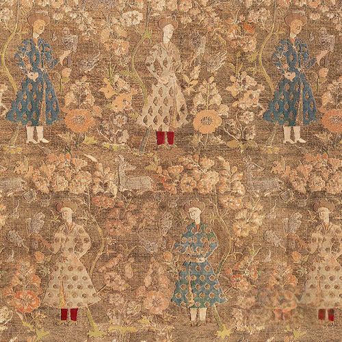 Carta da parati contemporanea - RW920 SAFAVID FALCONERS - Iksel Decorative Arts - in vinile / in fibra di vetro / con motivi naturali