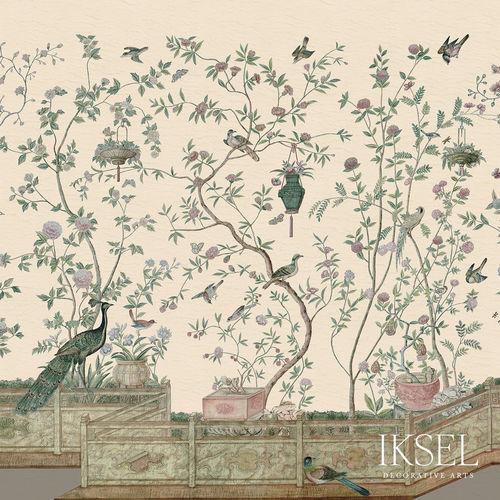 Carta da parati contemporanea - XANADU BALUSTRADE - Iksel Decorative Arts - in vinile / in fibra di vetro / con motivi naturali