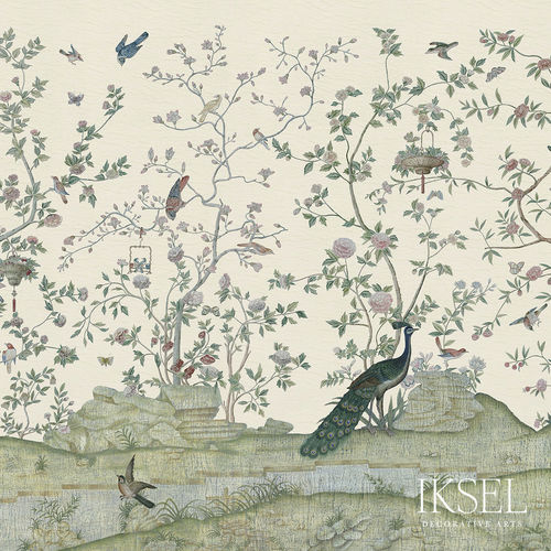 Carta da parati contemporanea - XANADU LANDSCAPE - Iksel Decorative Arts - in vinile / in fibra di vetro / con motivi naturali