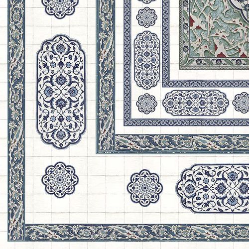 Carta da parati contemporanea - CE100A IZNIK ADORNED CEILING  - Iksel Decorative Arts - in fibra di vetro / in vinile / con motivi floreali