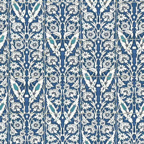 Carta da parati contemporanea - RW125 IZNIK HATICE - Iksel Decorative Arts - in fibra di vetro / in vinile / con motivi naturali