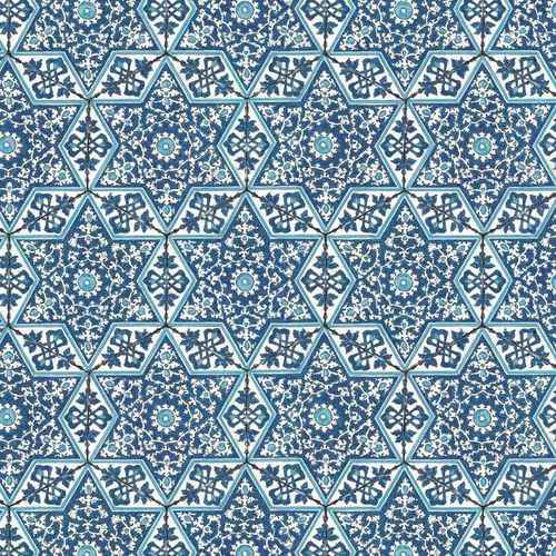 Carta da parati contemporanea - RW122 IZNIK CEMIL STAR - Iksel Decorative Arts - in fibra di vetro / in vinile / con motivi geometrici