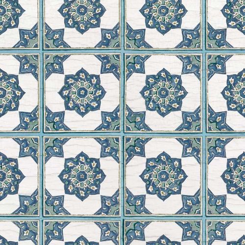 Carta da parati contemporanea - IZNIK MIHRIMAH RW117 - Iksel Decorative Arts - in fibra di vetro / in vinile / con motivi geometrici