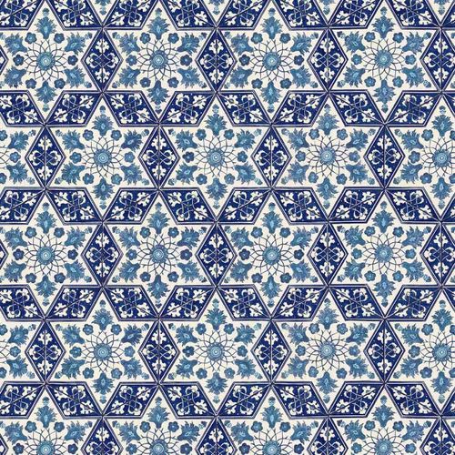 Carta da parati contemporanea - RW124 IZNIK CANAN STAR - Iksel Decorative Arts - in fibra di vetro / in vinile / con motivi geometrici